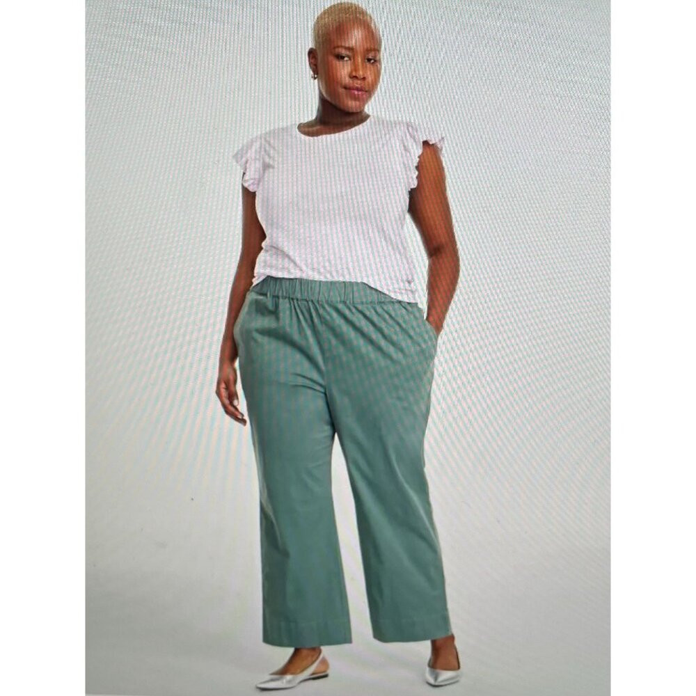 NWT On 34th Trendy Plus Size Pull-on Chino Pants New Pale Sage Size 2X